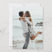 Simple QR Code Photo Wedding Save The Date (Rückseite)