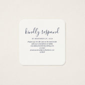 Simple QR Code Wedding Website RSVP Enclosure Card (Vorderseite)
