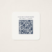 Simple QR Code Wedding Website RSVP Enclosure Card (Rückseite)