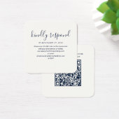 Simple QR Code Wedding Website RSVP Enclosure Card (Schreibtisch)