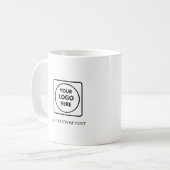 Simple QR Logo Text Business Promo mug Kaffeetasse (Vorderseite Links)