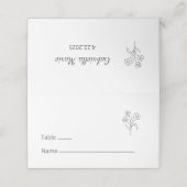 Simple Quinceañera Botanische Boho Geburtstagspart Platzkarte (Außenseite Aufgefaltet)