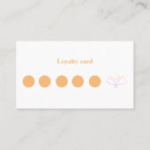 Simple Rainbow Lotus Flower Business Flat Treuekarte (Rückseite)