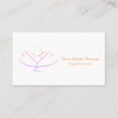 Simple Rainbow Lotus Flower Business Flat Treuekarte (Vorderseite)