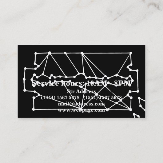 Simple Razor Blade Barber Visitenkarte (Rückseite)