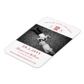 Simple Red 'Ai / Liebe Foto Save the Date Chinesis Magnet (Linke Seite)