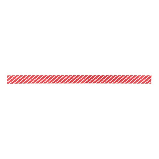 Simple Red and White Corner Stripe Satinband (Vorderseite)