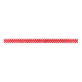 Simple Red and White Corner Stripe Satinband (Vorderseite)