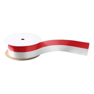 Simple Red and White Satinband