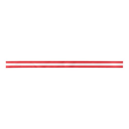 Simple Red and White Stripe Satinband (Vorderseite)
