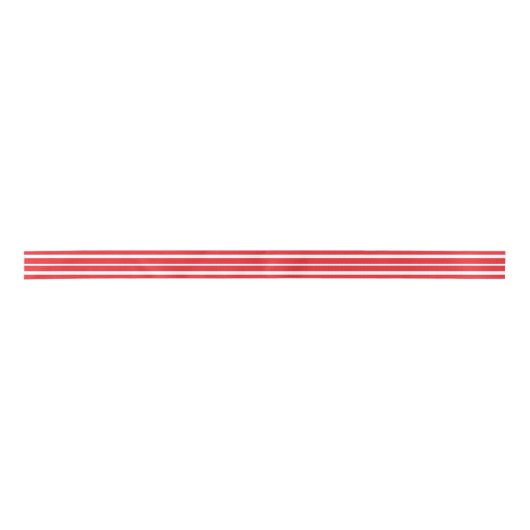 Simple Red and White Stripe Satinband (Vorderseite)