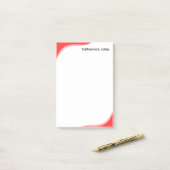Simple red & black waves customizable post-it klebezettel (Auf Schreibtisch)