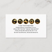 Simple Red Brick Wall Handyman Border Visitenkarte (Rückseite)