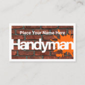 Simple Red Brick Wall Handyman Border Visitenkarte (Vorderseite)