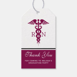 Simple Red Caduceus Nurse Graduate Vielen Dank Geschenkanhänger