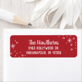 Simple Red Christmas Return Address Label (Insitu)