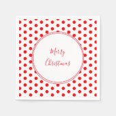 Simple Red Dots Weihnachts-Party Papers Napkins Serviette (Vorderseite)