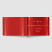 Simple Red Guest Book Gästebuch (Voll)