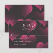 Simple Red Heart Theme for Wedding RSVP (Vorne/Hinten)
