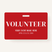 Simple Red Volunteer Ausweis (Rückseite)