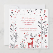 Simple Rentier Family Foto Weihnachtskarte (Rückseite)