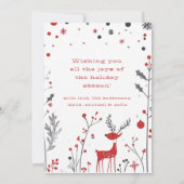 Simple Rentier Family Foto Weihnachtskarte Einladung (Rückseite)