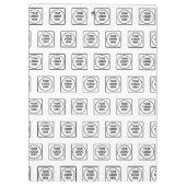 Simple Repeat Logo Pattern Pro clipboard Klemmbrett (Rückseite)