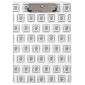 Simple Repeat Logo Pattern Pro clipboard Klemmbrett (Vorderseite)