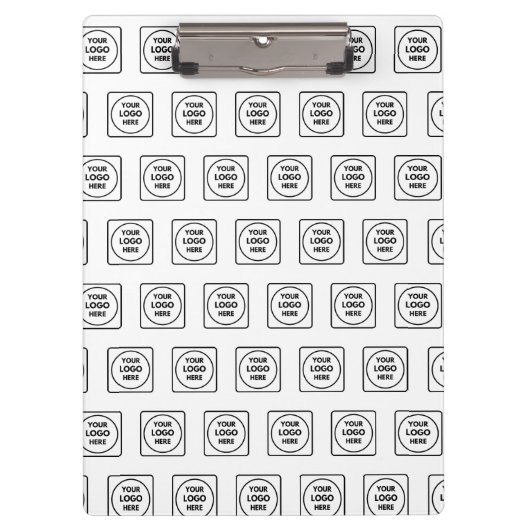 Simple Repeat Logo Pattern Pro clipboard Klemmbrett (Vorderseite)