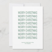 Simple Repeating Merry Christmas Photo Feiertagskarte (Vorderseite)