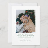 Simple Repeating Merry Christmas Photo Feiertagskarte (Rückseite)