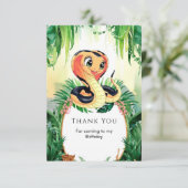 Simple Reptiles Snake Birthday Dankeskarte (Stehend Vorderseite)