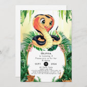 Simple Reptiles Snake Birthday Einladung (Vorne/Hinten)