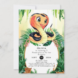 Simple Reptiles Snake Birthday Einladung