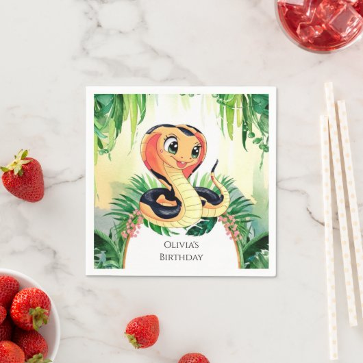 Simple Reptiles Snake Birthday Serviette (Beispiel)