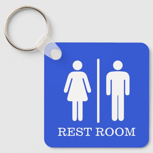 Simple Restroom Keys for hospitality or office Schlüsselanhänger (Vorderseite)
