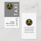 Simple Retro Grey Taxi Layer Visitenkarte (Vorne/Hinten)