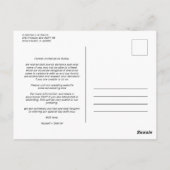 Simple Ripped Paper Effect Wedding Custom Foto Postkarte (Rückseite)