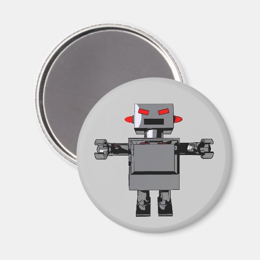 Simple Robot Magnet (Vorderseite/Rückseite)