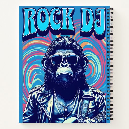 Simple Rock DJ Art - Notebook Notizblock (Rückseite)