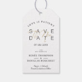 Simple romantic Custom Photo Save New Date Geschenkanhänger (Rückseite)