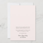 Simple Rose Gold Script Baby Foto Vielen Dank Dankeskarte (Rückseite)