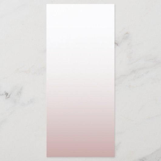 Simple Rose Gold Wedding Dinner Menu Menükarte (Rückseite)