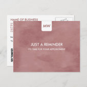 Simple Rosy Brown Chic Erinnerung QRCode Postkarte (Vorne/Hinten)