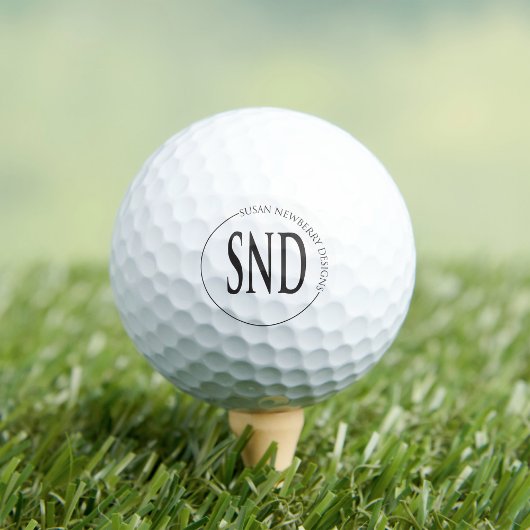 Simple Round Custom Logo Business Golfball