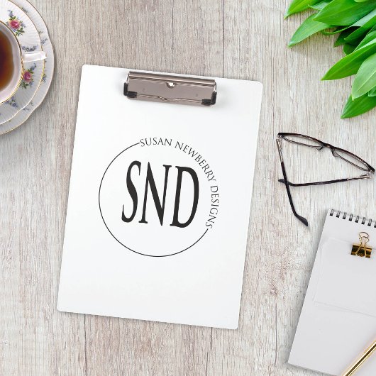 Simple Round Custom Logo Business Klemmbrett