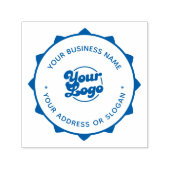 Simple round custom self inking stamps with logo permastempel (Design)