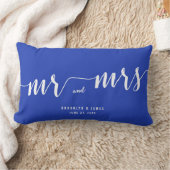 Simple Royal Blue Lumbar Wedlows Lendenkissen (Decke)