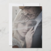 Simple Royal Blue Opulence Modernes Foto Hochzeit Save The Date (Rückseite)