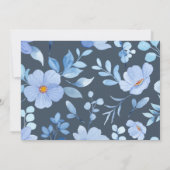 Simple Royal Blue Opulence Wildblumen Hochzeit Save The Date (Rückseite)